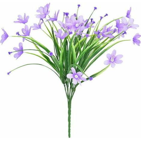 Fls artificielles à emporter en faux plastique marguerites sauvages pour intéri et extéri, Violet (1/2)
