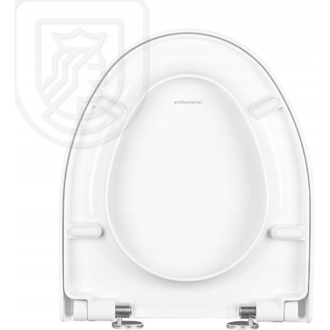 Les rois des sièges de toilettes  Abattant WC Parva - Blanc - Duroplast - Antibactérien - Frein de chute (1/4)