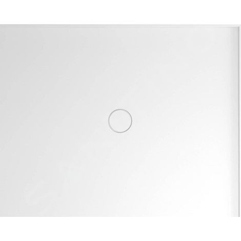 Receveur de douche rectangulaire en marbre de culture MIRAI, 100x80x1,8cm, droite, blanc (1/5)