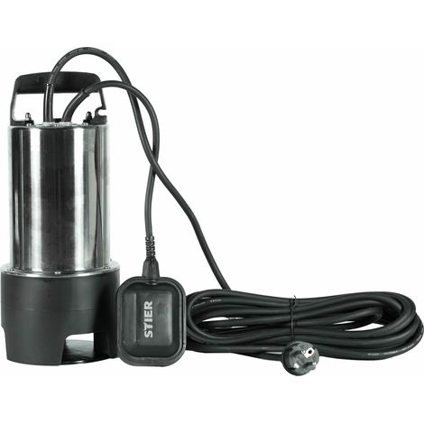 STIER Edelstahl Tauchpumpe Schmutzwasserpumpe ESTW-1100, 15.000 l/h, 11000 W, Edelstahlgehäuse, Schwimmer, Wasserpumpe, Schwimmschalter
