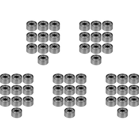 50 Miniatur-Radialkugellager (metrisch), gummigedichtet und metallgeschirmt, Modell: 692 ZZ 2 x 6 x 3 mm (1/5)