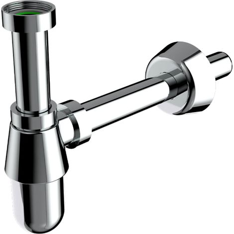 SIFONE SCARICO A BOTTIGLIA IN ABS CROMATO SENZA PILETTA CON CARTUCCIA ISPEZIONABILE MODELLO THERMOTR - 1X Ø26X250 MM  - BON