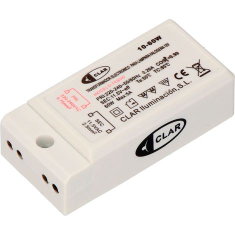 Trasformatore elettronico per lampada alogena 12v 10 60w