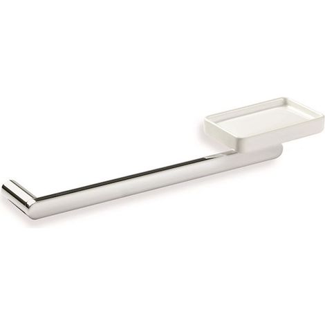 STILHAUS Living asta porta salviete con bacinella sapone ceramica bianca dx cromato codice prod: 000LV6908