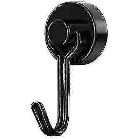 Lot de 4/8/10 crochets magnétiques néodyme puissants, crochets pivotants noirs et argentés, accessoires de suspension pour la cuisine et le réfrigérateur, noirs (1/5)