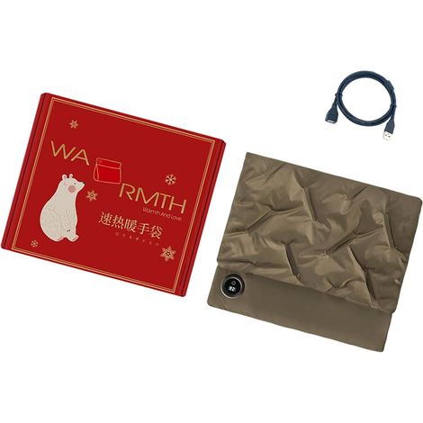 Coussin chauffant rechargeable anti-explosions Affichage numérique Contrôle de la température Chargement USB Pad d'hiver (1/4)