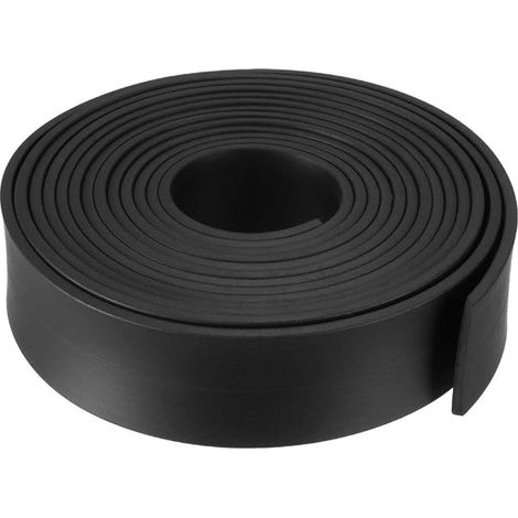 Bande d‘étanchéité en caoutchouc, rectangulaire, largeur 30 mm, épaisseur 10 mm, noire – 4 m (1/4)