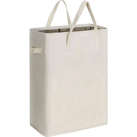 Panier à linge fin, petit sac à linge pliable et étroit avec poignée.