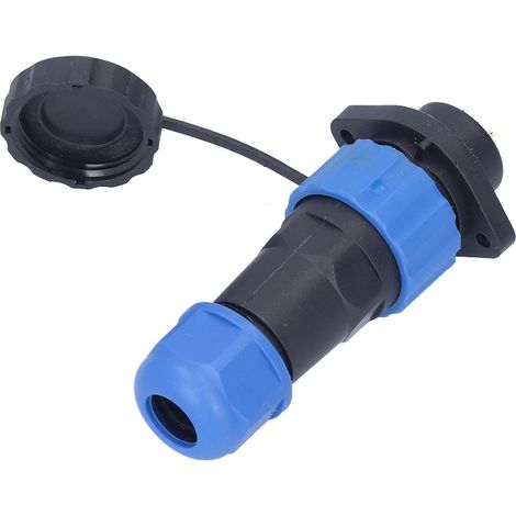 Connecteur étanche IP68 prise femelle mâle avion à bride SP2010, 5A 250V AC, raccord électrique industriel, paire de connecteurs à visser, usage extérieur. (1/5)