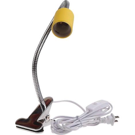 E27-Sockel-Klemmleuchte mit Ein-/Ausschalter für E27-Leuchtmittel, geeignet für LEDs bis 100 W.
