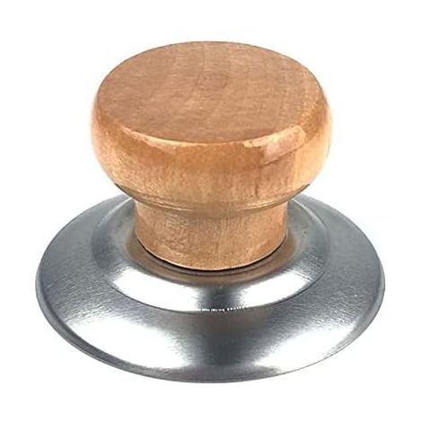 1 - Bouton De Couvercle - Poignée En Bois - Universel Pour Verre Métal Émail - Remplacement Facile Avec Vis - Cuisine Maison - Marron - 3,9x5,7cm (1/5)