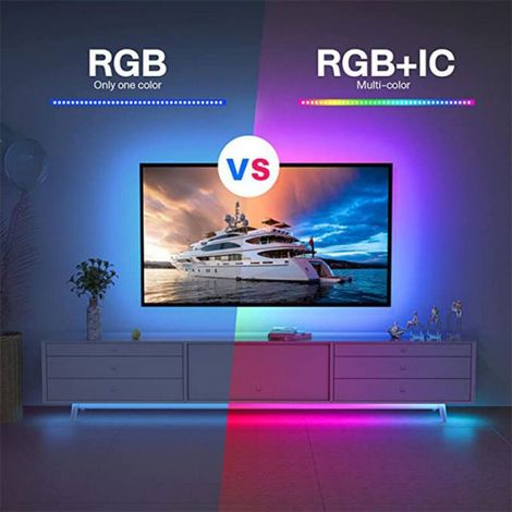 Bande Lumineuse LED 10m Dimmable Bande Lumineuse RGB Multicouleur avec Télécommande (1/4)
