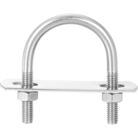 Boulons en U Ronds, 4 Ensembles 33mm(1.3") Largeur Intérieure 53mm Longueur M6 Boulon de Serrage en U en Acier Inoxydable 304 avec Écrous et Plaques, pour Remorque de Bateau (1/5)