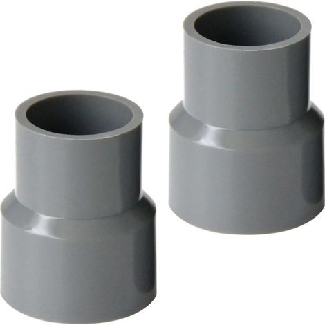 Dachrinnen-Fallrohrverbinder, Kunststoff-Verbindungshülse, Regenrohr, PVC-Armaturen, Fallrohr-Reduzierer, Dachrinnenverbinder (63 x 50 mm) (1/5)