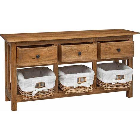 Maison Exclusive - Credenza in Legno Massello di Mogano 100x30x50 cm (1/5)