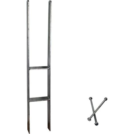 H-Anker Pfostenträger Carport H-Träger 91 mm feuerverzinkt 80 cm lang
