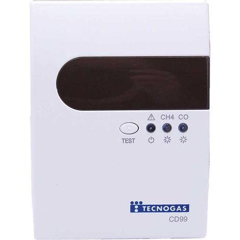 RILEVATORE DI MONOSSIDO DI CARBONIO + METANO A PARETE ""CD99"" 230 V / 50 Hz