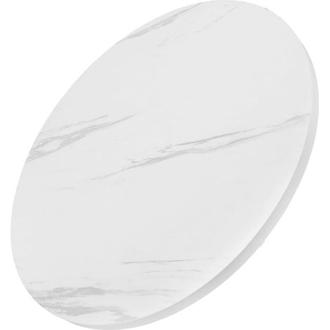 Plateau de Table et Léger Blanc en Panneau Haute Densité Rond Solution Gain de Place pour Décoration de Table Basse ou Balcon (1/5)