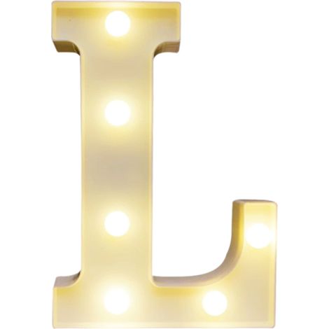 Lettere dell'alfabeto illuminate a LED, luce bianca calda, funzionano con 2 batterie AA, impermeabili IP54.