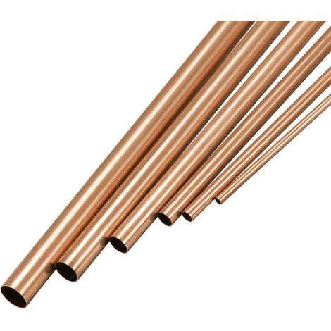 Tube Cuivre 2mm 3mm 4mm 5mm 6mm 7mm Diamètre Externe x 0.2mm Paroi Épaisseur 300mm Longueur Sans Couture Rond Tuyau Paquet de 6 (1/5)