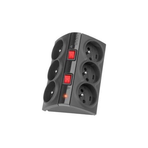 HSK DATA acar SMART Black 6 AC outlet(s) 230 V 3 m