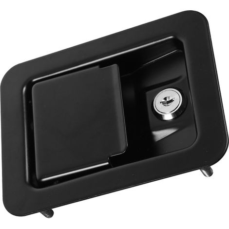 Serrure de placard OUNONA robuste en acier inoxydable, noire (1/5)