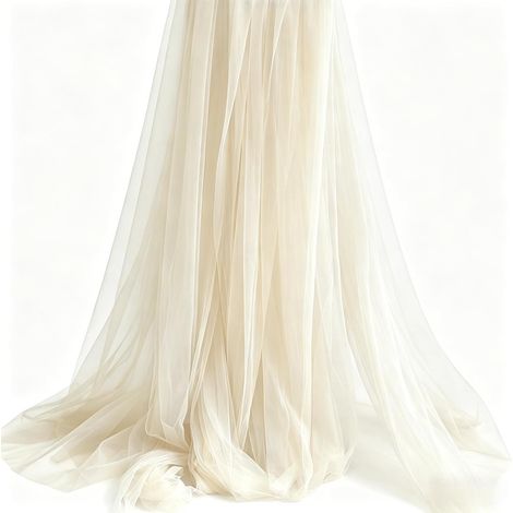 3 m x 160 cm - Tissu de tulle doux, rouleau de tissu de tulle, ruban de tulle, décoration de table, tissu organza, tissu maille, tissu décoratif, tissu de drapage pour tonnelle, rideau de mariage (1/5)