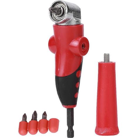 Jeu de 4 embouts de tournevis coudés à 105° avec adaptateur pour poignée-AquaForge