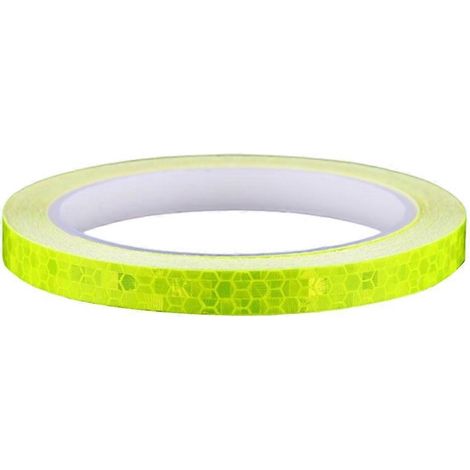 8 m langes, gelbes Reflexband für Autos, Fahrräder und Motorräder. Für bessere Sichtbarkeit und mehr Sicherheit bei Nacht. (1/5)