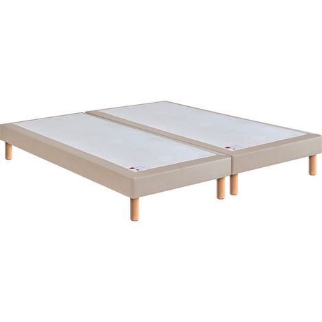 Epeda – Sommier tapissier 2x80x200cm – Confort médium – Hauteur 16cm – Bois d’épicéa certifié PEFC – Design contemporain Made in France (1/4)