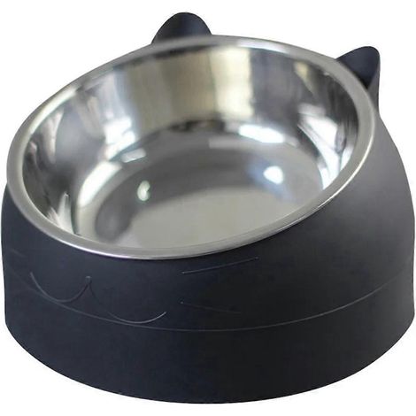 Gamelle pour chat, gamelle d'eau pour chats, noire (1/5)