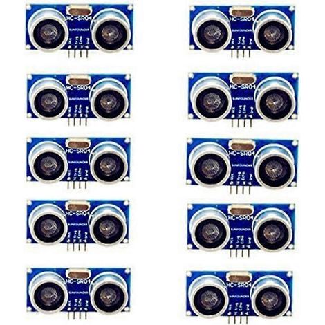 Lot de 10 modules ultrasoniques HC-SR04, capteurs de distance pour Arduino UNO, Mega R3 et robot Duemilanove Nano. (1/5)