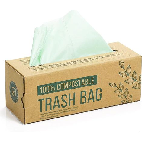 150 Sacs à Compost de Baguage de Poubelle 6L 8L 10L 30L Sacs àdéchets de Cuisine Sacs 100% Biodégradables Fabriquépar avec Certification EN13432 (6L) (1/5)