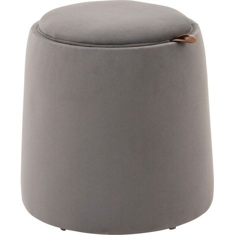 Ottoman of storage 2 in 1 in velvet convertible in table low, MM44 x 47,5 cm, gray (1/5)