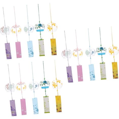 15pièces Carillons Verre Suspendus pour Décoration De Jardin Cloches Éoliennes Transparentes pour Extérieur Et Patio (1/5)