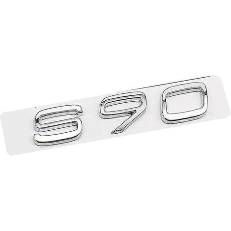 3D-ABS-Heckklappen-Schriftzug-Logo-Emblem-Aufkleber für Volvo S40, S60, S80 und S90 – Styling-Zubehör – S90 silber