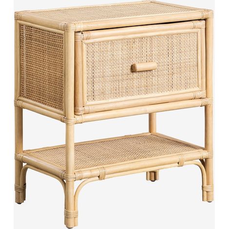 Confezione da 2 comodini in rattan Yivisc SKLUM            