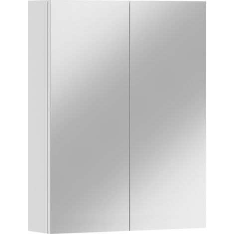 Mobiletto da bagno sospeso Antico 60 con specchio, bianco (1/4)