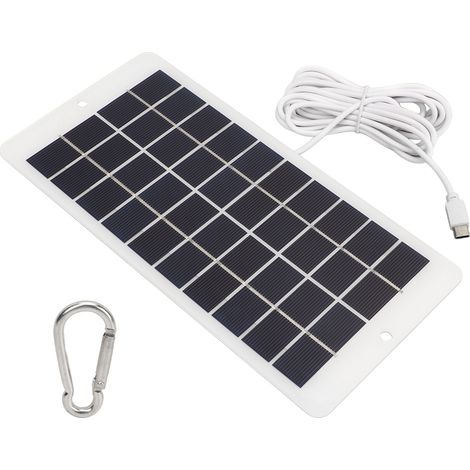 Ortviai Panneau Solaire 4,5 W 5 V pour Chargeur Téléphone, Sonnette et Caméra de Surveillance – Monocristallin Portable (1/5)