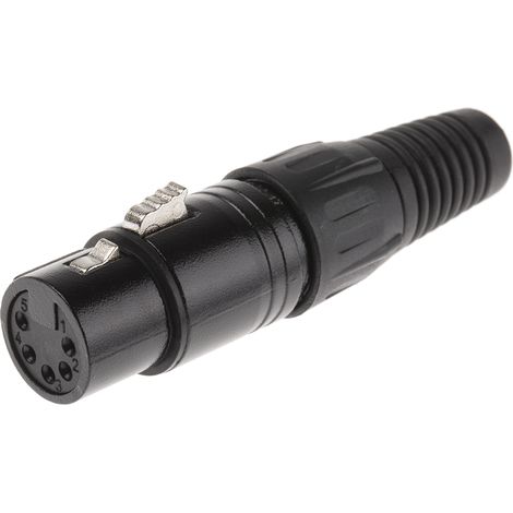 RS PRO-Connecteur XLR Femelle Droit 5 voies Montage sur câble, placage Argent ( Prix pour 1 )