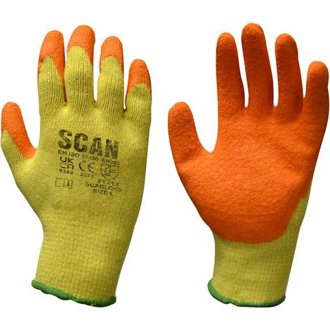 Scan Knitshell Latex Palm Gloves - Medium Size 8 SCAGLOKSM