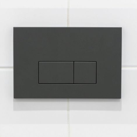 FugaFlow Eccelente Plaque de commande Press - pour réservoir encastré Geberit UP320 - double chasse - boutons rectangulaires - plastique - anthracite