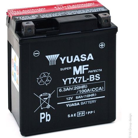 BATTERIA YUASA YTX7L-BS 12V 6 Ah
