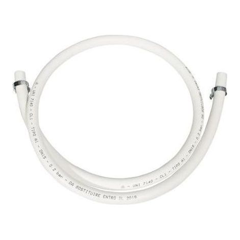 Idro Bric Tubo per Gas Metano 15mm Lunghezza 150cm Omologato con Fascette
