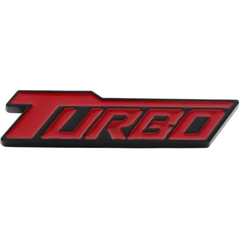(noir-rouge) - Autocollant 3D Premium pour voiture, style turbo, compatible avec Malibu Cruze, capot, aile, coffre, arrière, plaque d'immatriculation, emblème, badge (1/5)