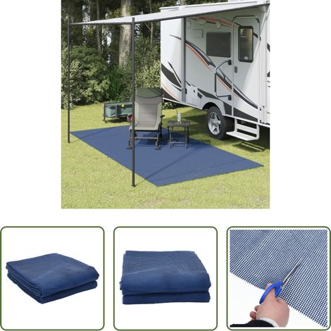 Campingmatte -  Zeltteppich Blau 4x2 m (1/5)
