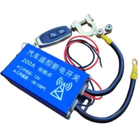Coupe-batterie de voiture avec télécommande, interrupteur 12 V 200 A, déconnexion compacte, protection anti-vol (1/2)