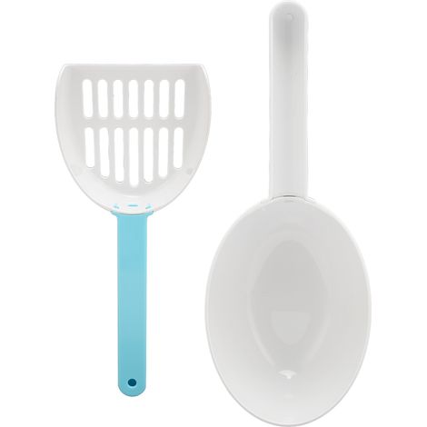 Pelle à litière pour chat, Kit à Double pont, pelle à merde Portable avec support pour boîte, fournitures de nettoyage pour animaux de compagnie (1/5)