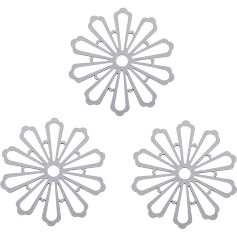 Sous-plat En Silicone - Forme De Pétales - Résistant À La Chaleur Jusqu'à 230 °C - Antidérapant - Pour Casseroles, Poêles, Assiettes, Tasses - Lot De 3 (1/4)