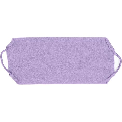 Lanière exfoliante pour le dos, portable, massage nettoyant, gant de toilette violet avec poignées, pour toute la famille (1/5)